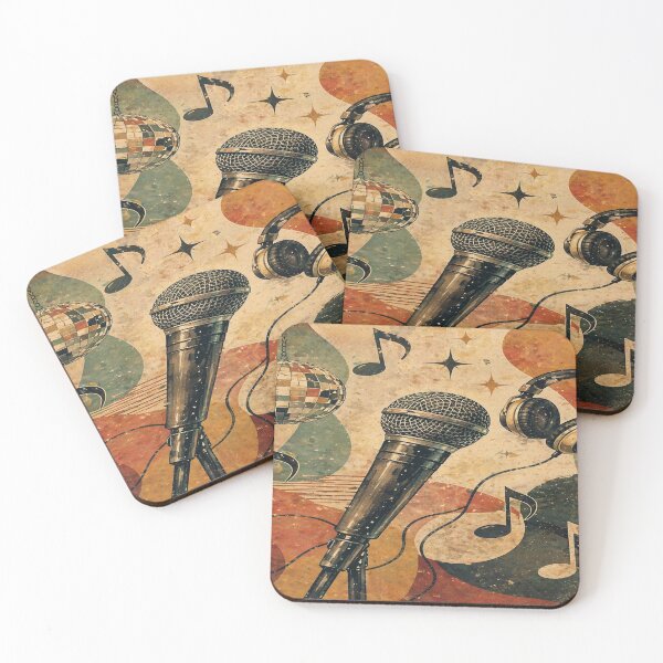 Item preview, vintage abstract karaoke artwork designed and sold by RaynaRaj.