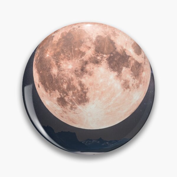 Item preview, Pink full moon in the night sky. designed and sold by Malisa345.