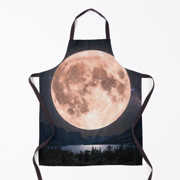 Item preview, Pink full moon in the night sky. designed and sold by Malisa345.