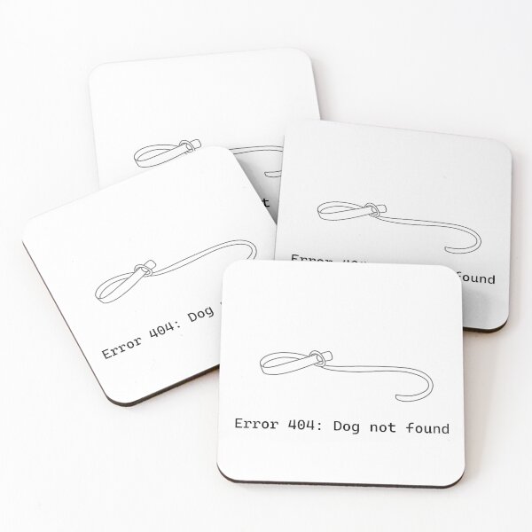 Item preview, Error 404 Dog Not Found Funny Programmer Art Print designed and sold by Code  Monkeys.