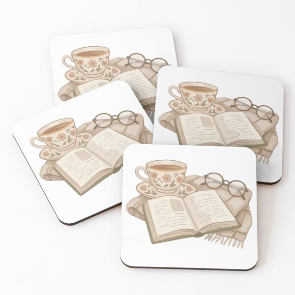 Item preview, Cozy Reading Coffee Aesthetic Illustration designed and sold by Cutethings3.