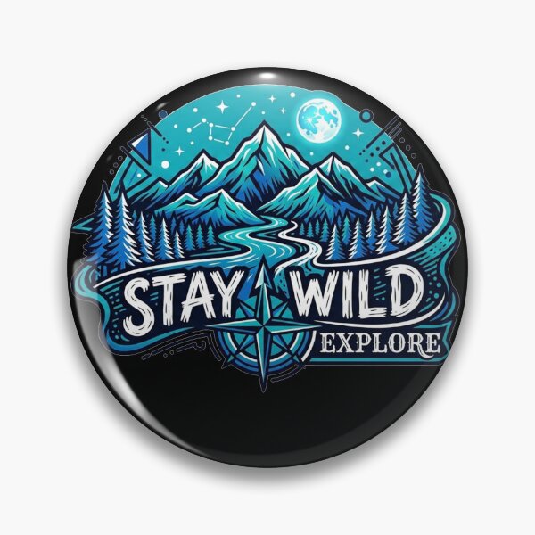 Item preview, Stay Wild Explore Mountain Compass Nature Adventure designed and sold by Owcomm.
