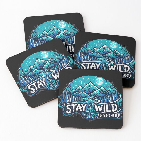 Item preview, Stay Wild Explore Mountain Compass Nature Adventure designed and sold by Owcomm.