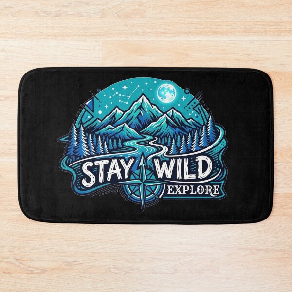 Item preview, Stay Wild Explore Mountain Compass Nature Adventure designed and sold by Owcomm.