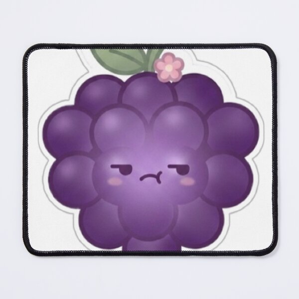 Item preview, Grape “ugh…” Kawaii Sticker – Cute Annoyed Mood Minimal designed and sold by Dakochaaan.