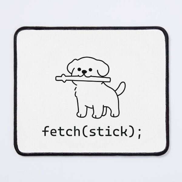 Item preview, Fetch Stick Funny Programmer Dog Art Print designed and sold by Code  Monkeys.