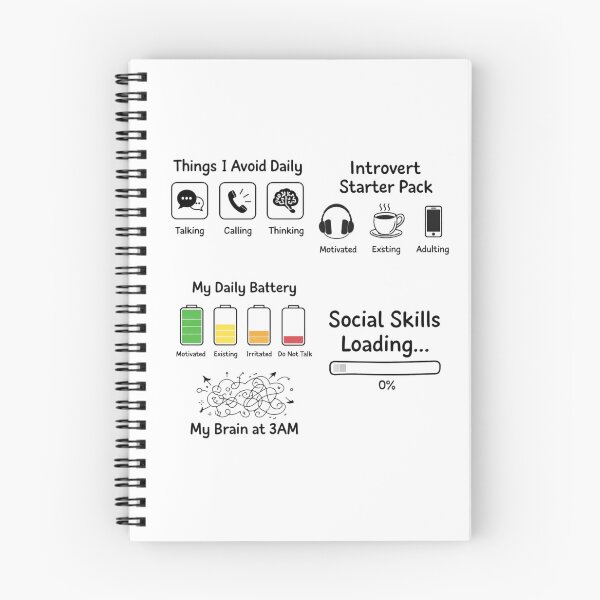 Item preview, Funny Introvert Life T-Shirts – Social Skills Loading Humor designed and sold by KDesignCrafts.