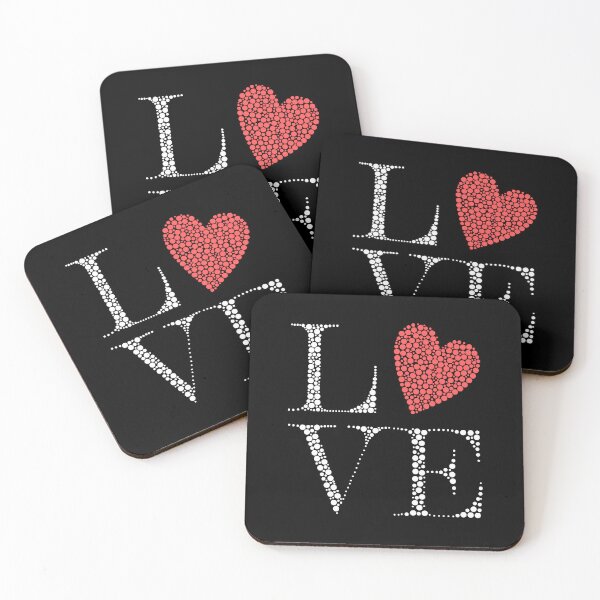 Item preview, LOVE Polka Dot Design – Cute Heart Typography | Romantic Minimalist Valentine Aesthetic designed and sold by lunadesignsmoon.