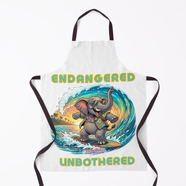 Item preview, Funny Elephant Surfer Gift - Critically Endangered Animal Humor - Birthday Gift Beach Lover Animal Lover designed and sold by Nature & Moustaches.
