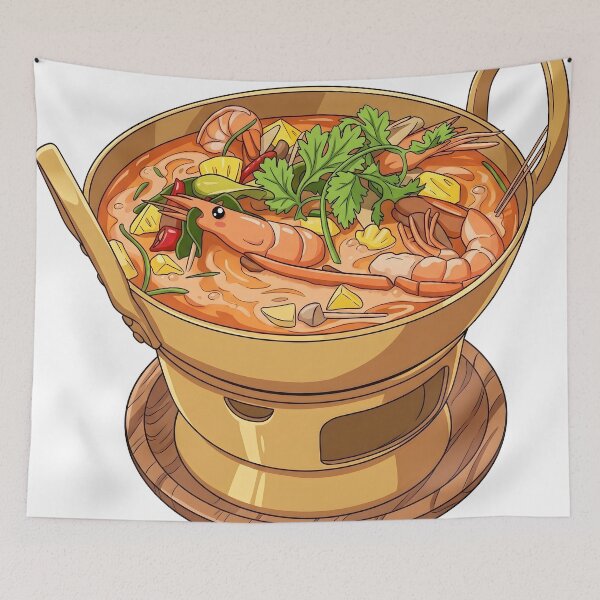 Item preview, Tom Yum Goong - spicy shrimp soup - Thai Food designed and sold by Weedvana.