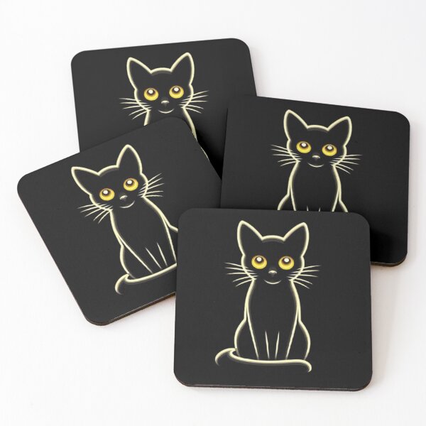 Item preview, Mystical Black Cat – Glowing Eyes Design designed and sold by Dogandesighn.