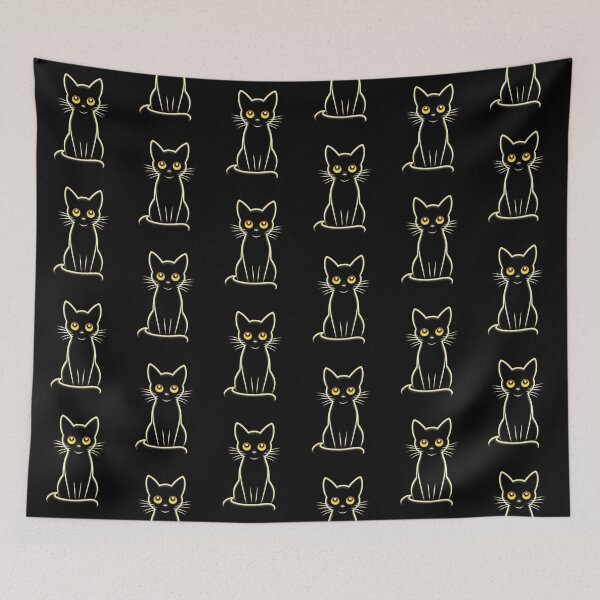 Item preview, Mystical Black Cat – Glowing Eyes Design designed and sold by Dogandesighn.
