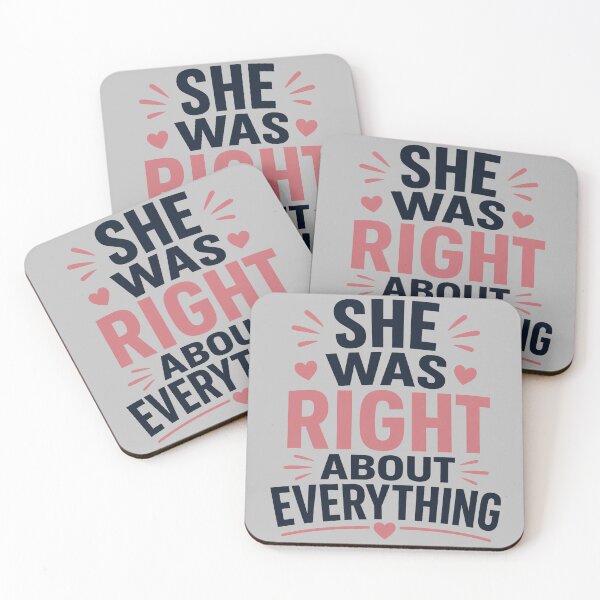 Item preview, She Was Right About Everything Funny Emotional Mother’s Day Gift Minimal Typography designed and sold by warlistop.