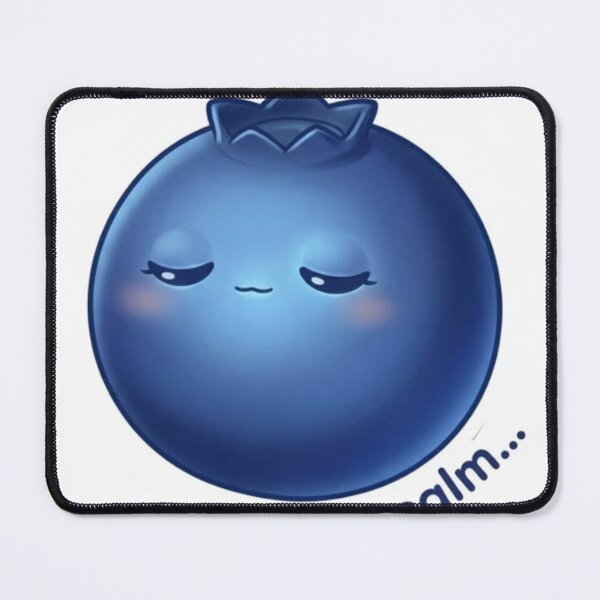 Item preview, Blueberry “calm…” Kawaii Sticker – Relaxing Minimal Aesthetic designed and sold by Dakochaaan.