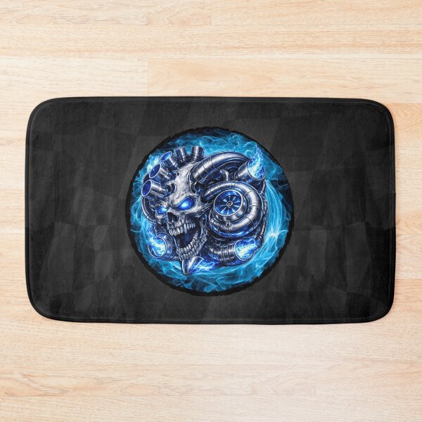 Item preview, Blue Turbocharged Racer Skull – Boosted Performance Engine Design designed and sold by artistwill.