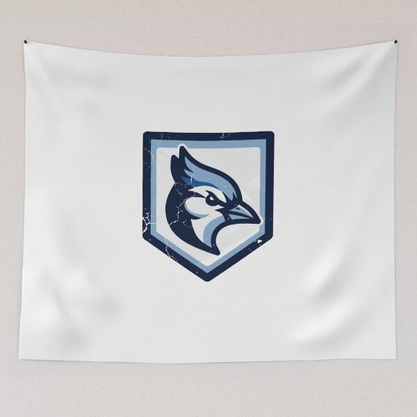 Item preview, Emblem design vintage leafs blue wing of birds designed and sold by lasthope07.