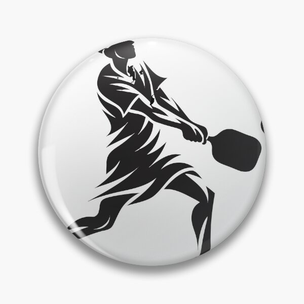 Artikelvorschau, Pickleball-Spieler-Aktion-Schwung-Silhouette-Aufkleber entworfen und verkauft von CutRootCo.