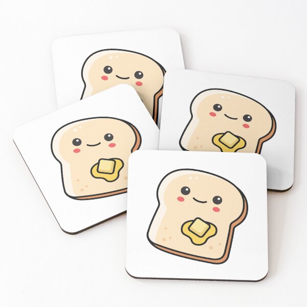 Item preview, Kawaii Bread with Butter designed and sold by RegiCheese Cute Art.