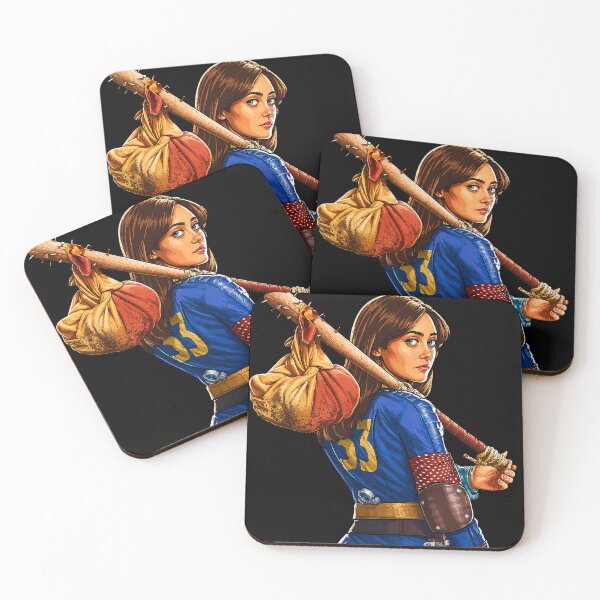 Item preview, Vault Dweller girl with bat and pouch designed and sold by Imprearte.