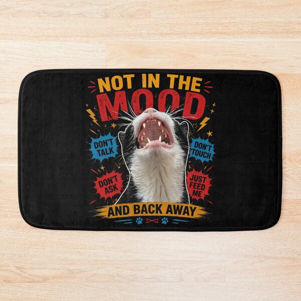 Item preview, Not In The Mood Funny Cat Meme | Don’t Talk Don’t Touch Just Feed Me Humor Design designed and sold by IdentityThread.
