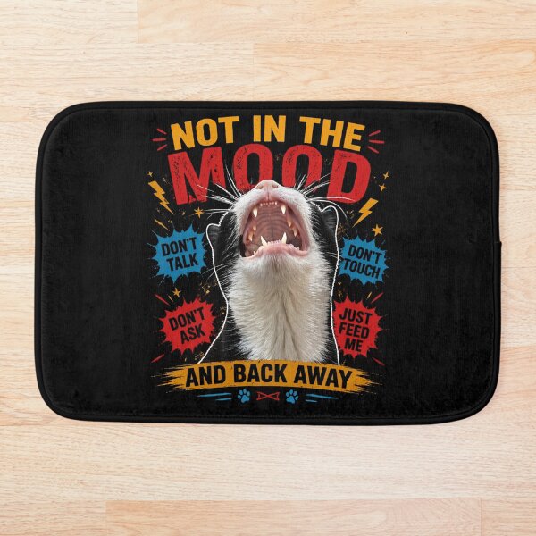 Item preview, Meme divertido de gato "No estoy de humor" | No hables, no toques, solo dame de comer (diseño humorístico) designed and sold by IdentityThread.