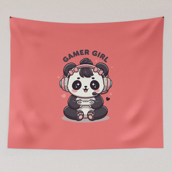 Item preview, Gamer Girl Panda Gaming Player designed and sold by GrumpySableye.