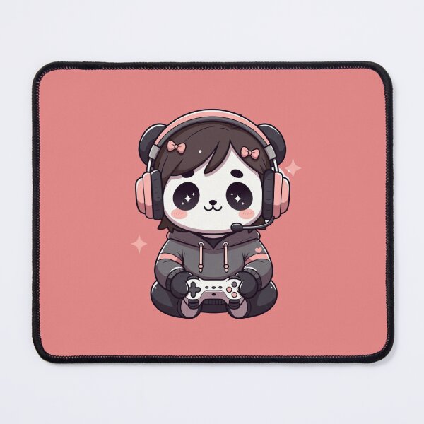 Item preview, Panda Gamer Girl Video Game Player designed and sold by GrumpySableye.