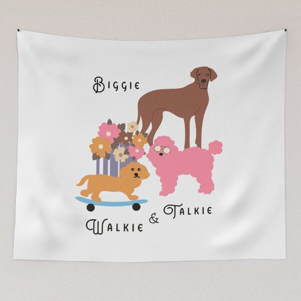 Aperçu de l'œuvre dog friends illustration créée et vendue par RoseAndSonata.