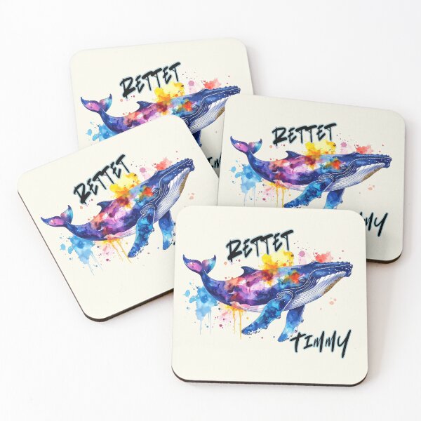 Item preview, Save Timmy, a humpback whale in the Baltic Sea near Poel, in a colorful watercolor. designed and sold by LiskoDesign.