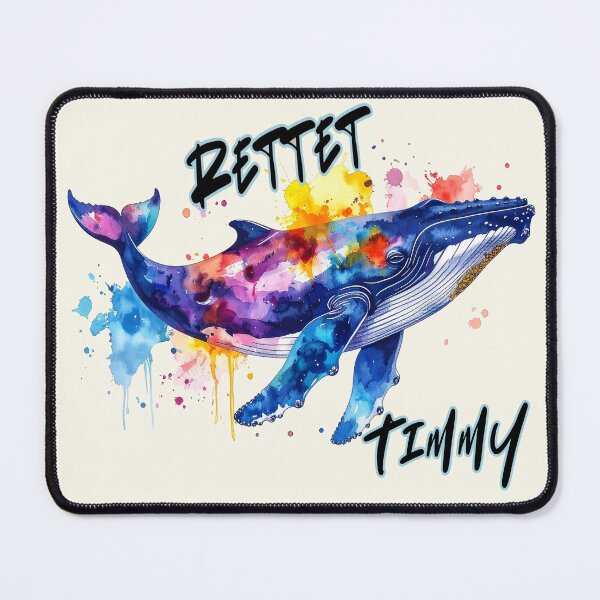 Item preview, Save Timmy, a humpback whale in the Baltic Sea near Poel, in a colorful watercolor. designed and sold by LiskoDesign.