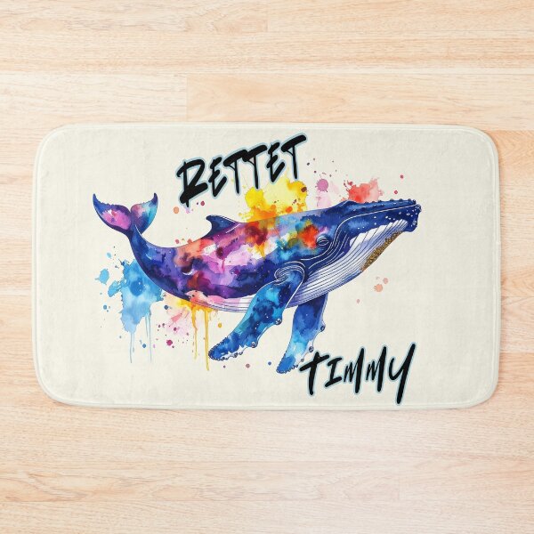 Item preview, Save Timmy, a humpback whale in the Baltic Sea near Poel, in a colorful watercolor. designed and sold by LiskoDesign.