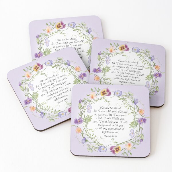 Item preview, Isaiah 41:10 (Floral Wreath) designed and sold by Paper Bee Gift Shop.