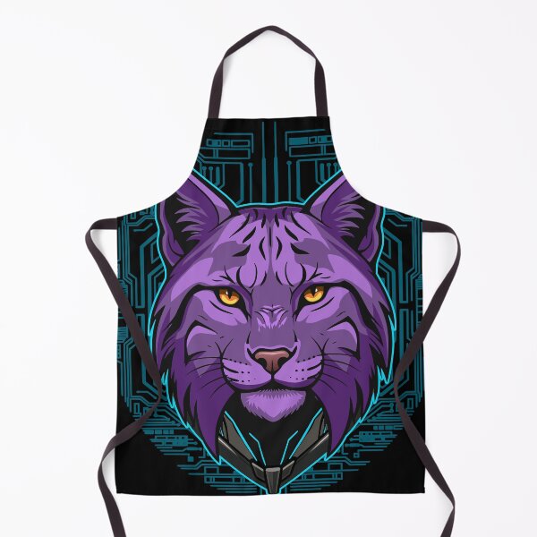 Item preview, Cyberpunk Lynx Neon Purple Futuristic Sci-Fi Wildlife designed and sold by el.azraq.