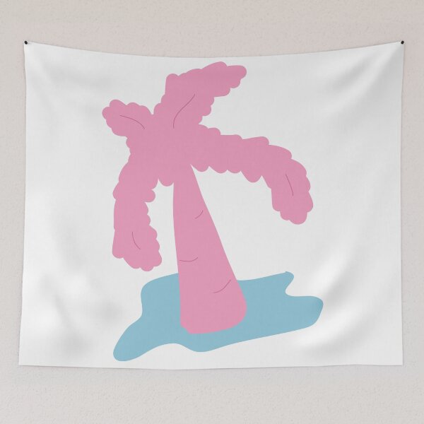 Item preview, Pink palm tree in water designed and sold by fluffyfamcraft.