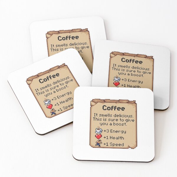 Item preview, Coffee It Smells Delicious. This Is Sure To Give You A Boost. +3 Energy +1 Health +1 Speed Gamer RPG Coffee Lover designed and sold by GrumpySableye.