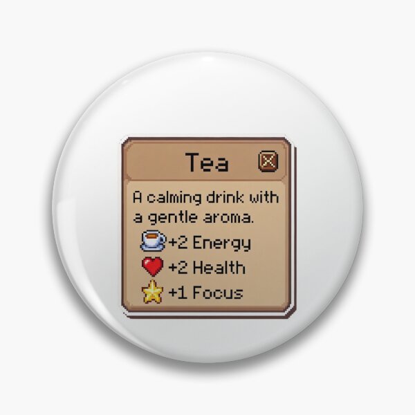 Item preview, Tea A Calming Drink With A Gentle Aroma. +2 Energy +2 Health +1 Focus Gaming RPG Gamer designed and sold by GrumpySableye.