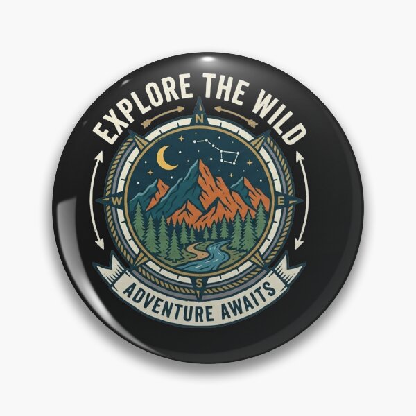 Item preview, Explore The Wild Adventure Awaits Compass Landscape designed and sold by Owcomm.