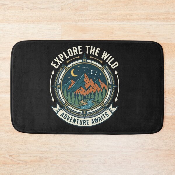 Item preview, Explore The Wild Adventure Awaits Compass Landscape designed and sold by Owcomm.