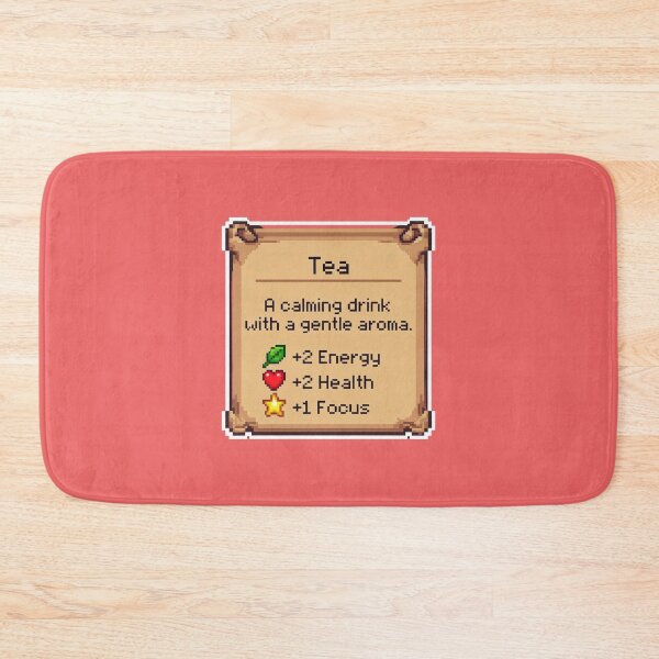 Item preview, Tea A Calming Drink With A Gentle Aroma +2 Energy +2 Health +1 Focus Gaming Role Playing Game Gamer Tea Lover designed and sold by GrumpySableye.