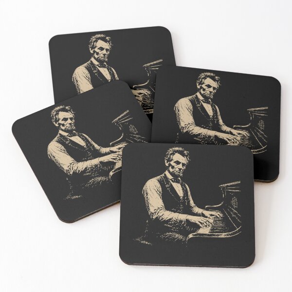 Item preview, Abraham Lincoln Abe Lincoln Playing Piano Retro Vintage  designed and sold by margamPagenberg.