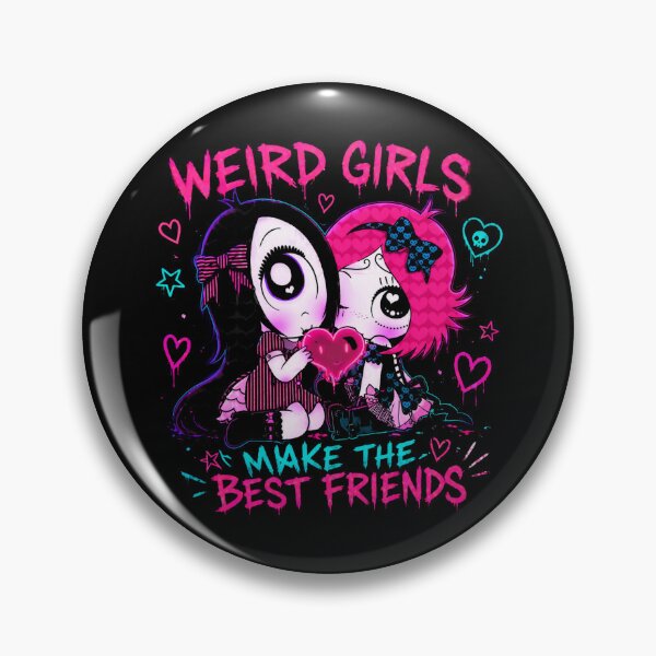 Item preview, Weird Girls Make The Best Friends Neon Goth Cute Aesthetic | Emo Kawaii Friendship Design designed and sold by IdentityThread.