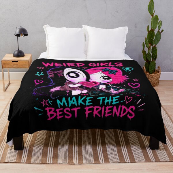 Item preview, Weird Girls Make The Best Friends Neon Goth Cute Aesthetic | Emo Kawaii Friendship Design designed and sold by IdentityThread.