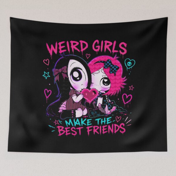 Artikelvorschau, Verrückte Mädchen sind die besten Freundinnen: Neon-Gothic-Ästhetik | Emo-Kawaii-Freundschaftsdesign entworfen und verkauft von IdentityThread.