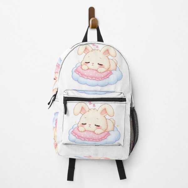 Item preview, Sleepy Cute Bunny Kawaii Cozy Mood Sticker Design designed and sold by Sadia Jannat.