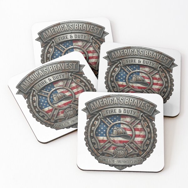 Item preview, America’s Bravest – Fire & Duty 250 Years | Patriotic Firefighter USA Design designed and sold by softgraphics.
