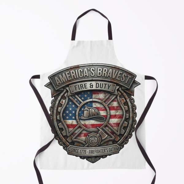 Item preview, America’s Bravest – Fire & Duty 250 Years | Patriotic Firefighter USA Design designed and sold by softgraphics.