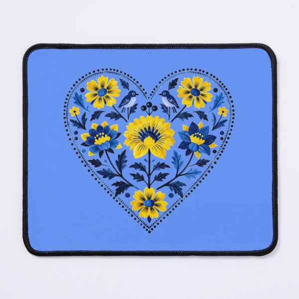 Item preview, Stand with Ukraine Traditional Petrykivka Heart Painting designed and sold by Artycom.