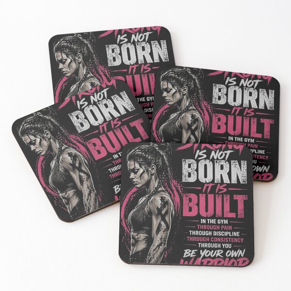 Item preview, Strong Is Not Born It Is Built Gym Shirt – Motivational Fitness Tank Top, Warrior Woman Workout Apparel, Discipline Mindset Tee designed and sold by MangadiDesigns.
