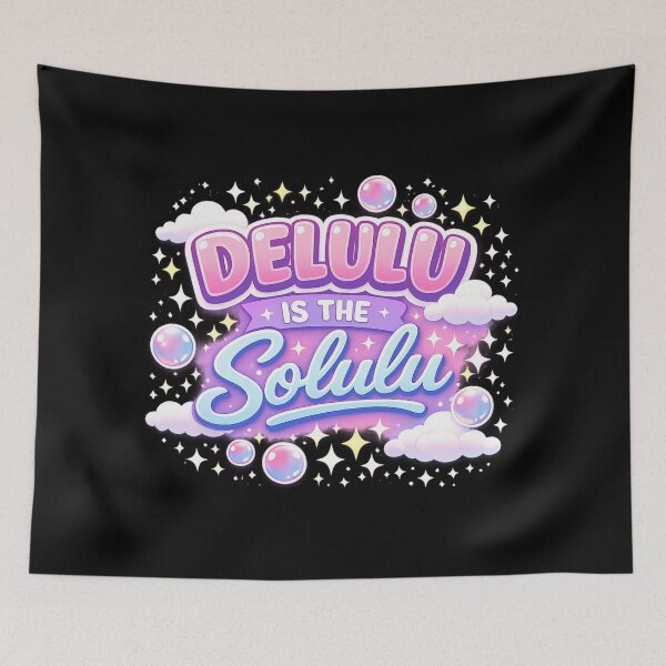 Item preview, Delulu Is the Solulu – Cute Kawaii Aesthetic Motivational Meme Design designed and sold by WinterStorm01.