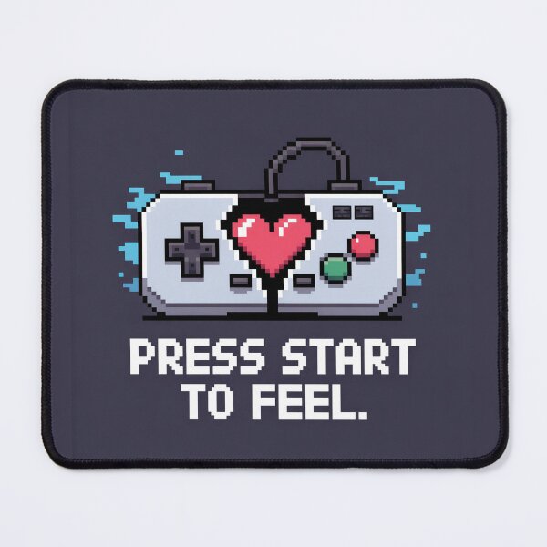 Item preview, Press Start to Feel – Pixel Art Retro Gamer Heart designed and sold by Prithbyshop.